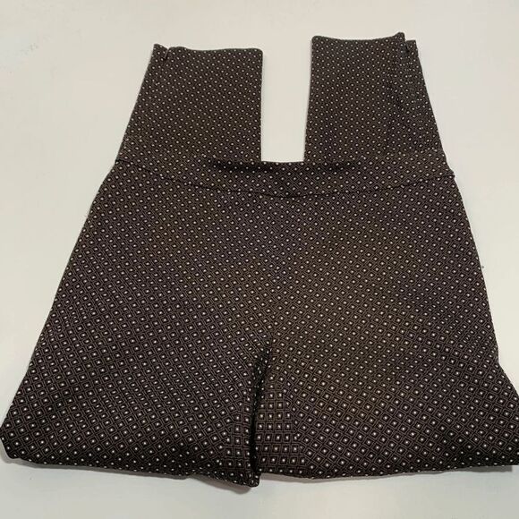 Zozo Womens Casual Pants Geometric Slit Hem Brown Size 8 - Picture 4 of 9